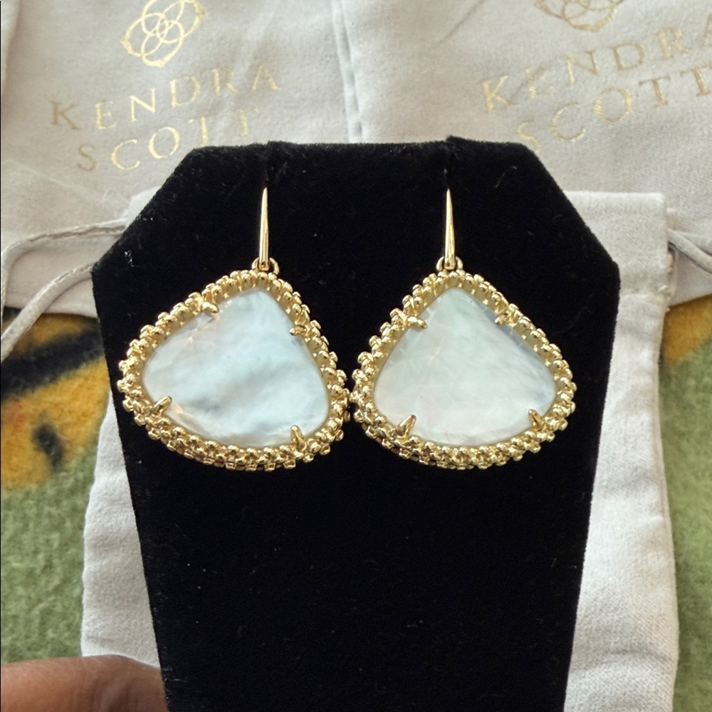 Kendra Scott Framed Kendall Gold Large Drop Earrings
